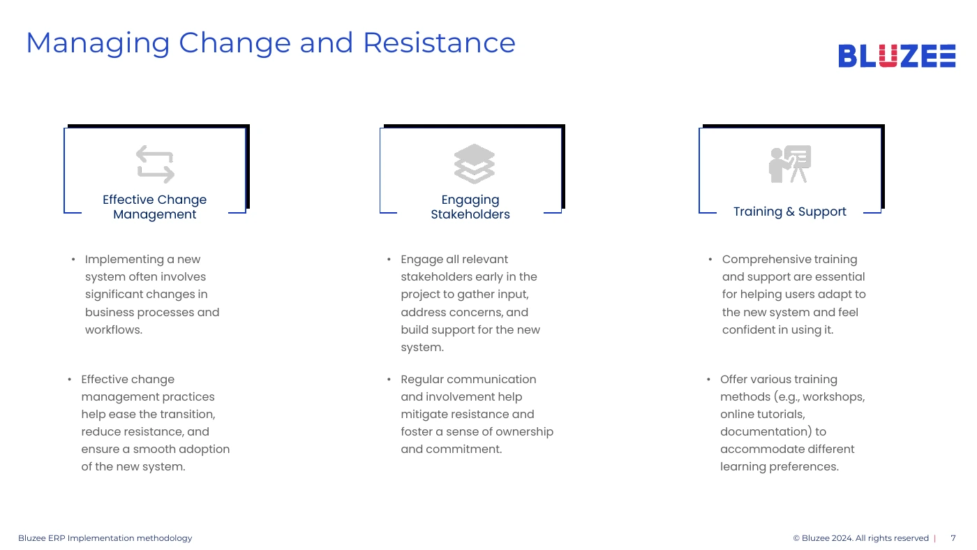 Original ERP guide, page 7: Managing change